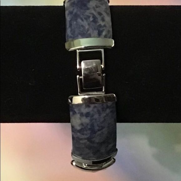 Vintage 925 Sterling‎ Silver Sodalite Bracelet - Picture 5 of 7
